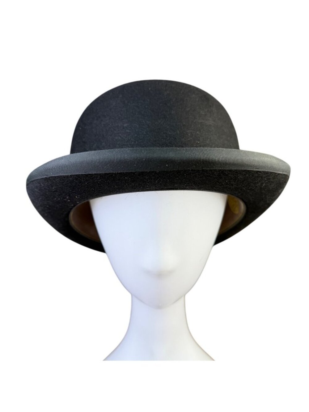 Lock & Co. Mens Black Wool Felt Bowler Hat St. James’s Street London England